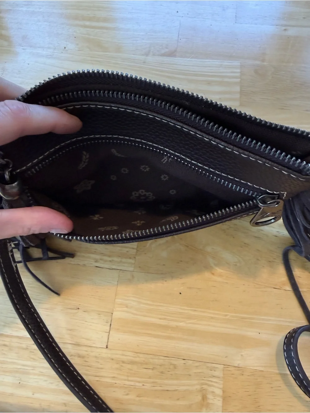 Montana West Brown Haircalf Fringe Crossbody Bag